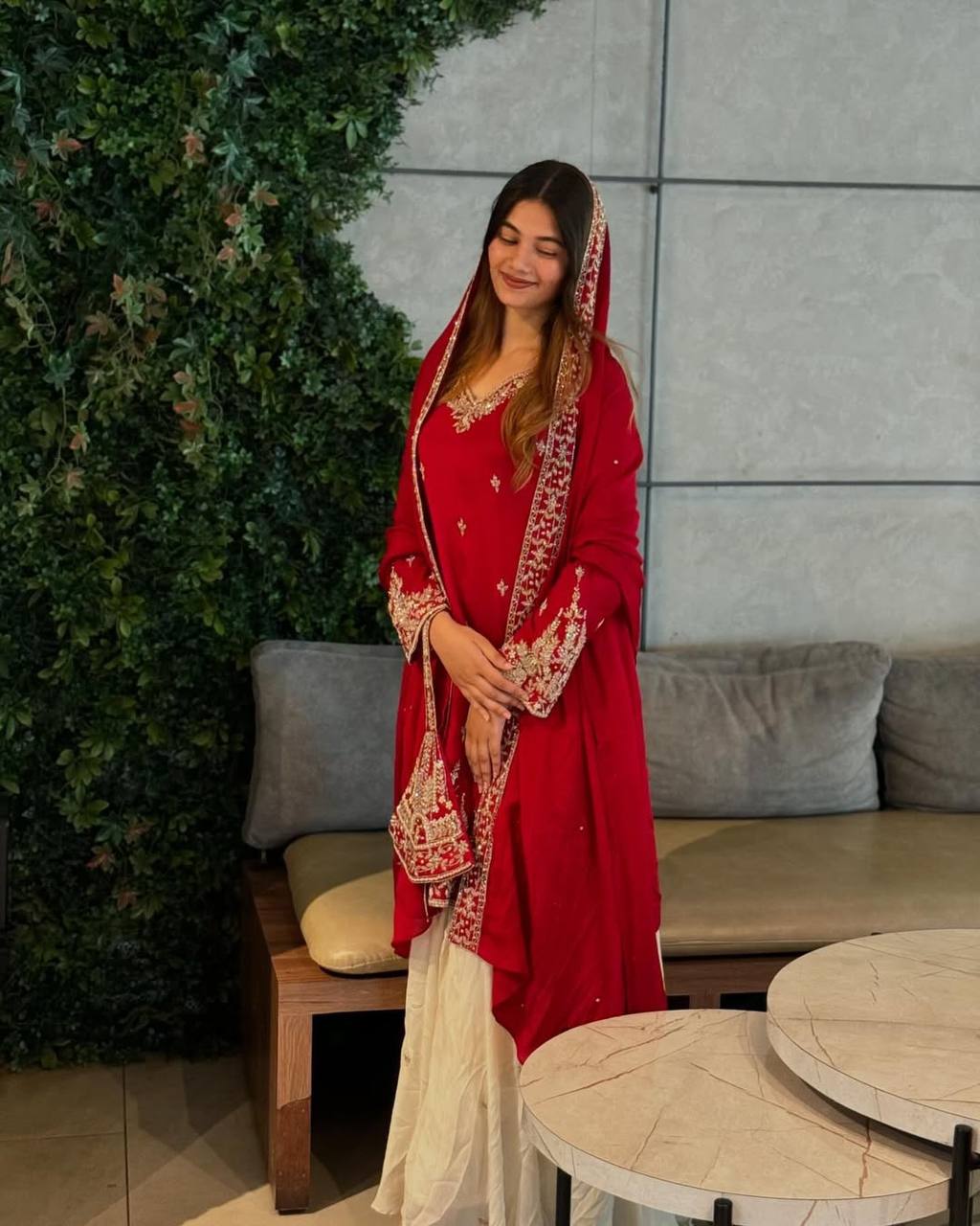 Party Wear Silk Coding Work Fully Stitched Plazo Suit Set