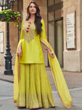 Wedding-Ready Kurti Palazzo Dupatta Sets in Georgette Fabric