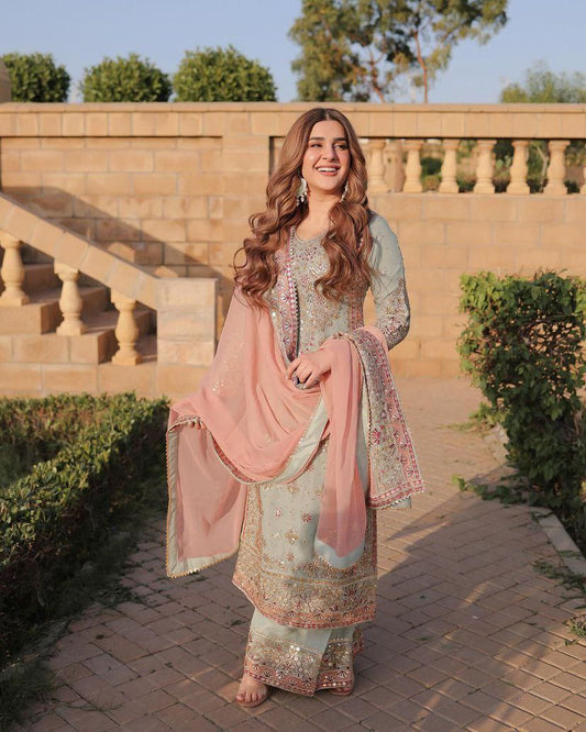 FAUX GEORGETTE KURTA SET