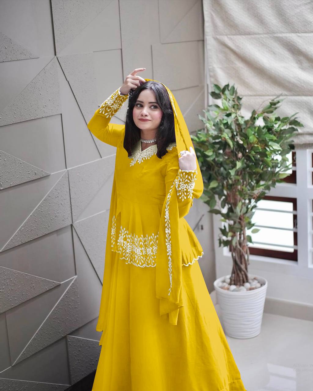 Designer Party Wear Look Top With Lehenga & Dupatta Set.