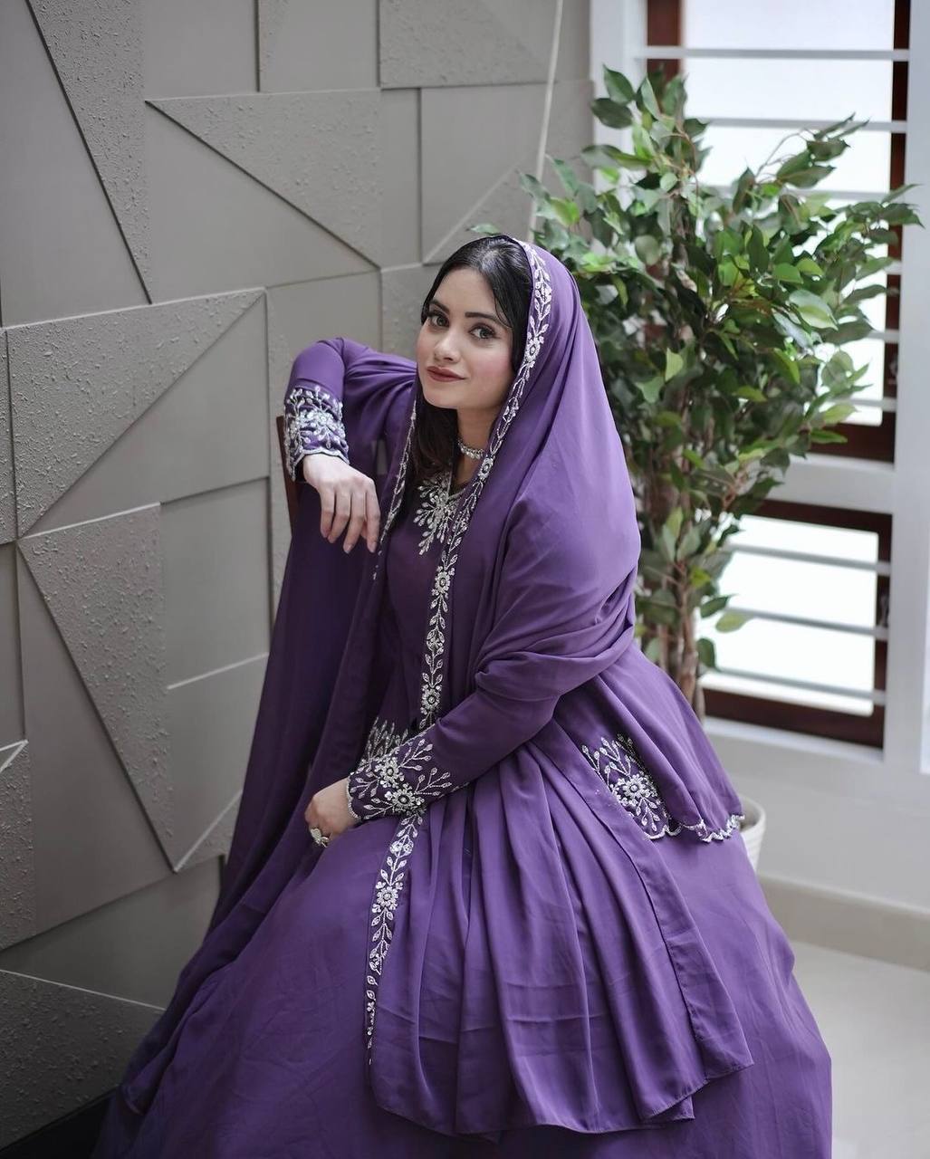 Designer Party Wear Look Top With Lehenga & Dupatta Set.