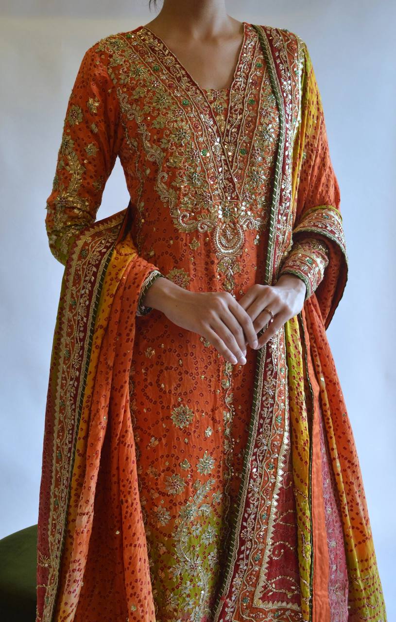 Trendy Faux Georgette Suit with Fancy Sleeve Design and Coordinated Dupatta
