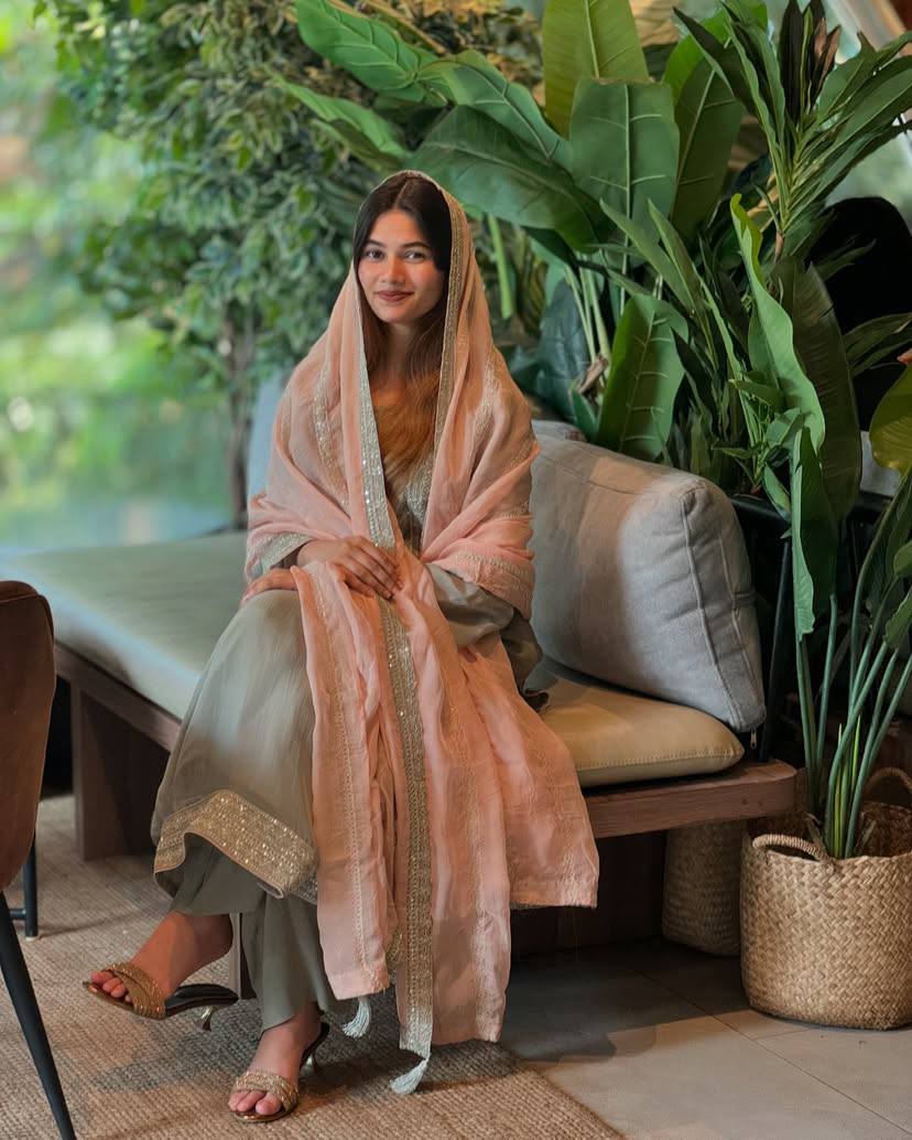 Grace in Grey Designer Ensemble with Palazzo & Dupatta