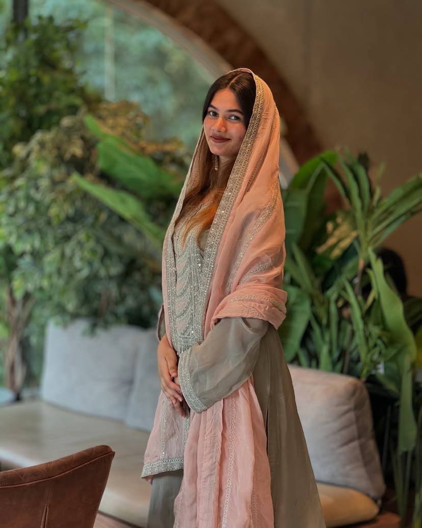 Grace in Grey Designer Ensemble with Palazzo & Dupatta