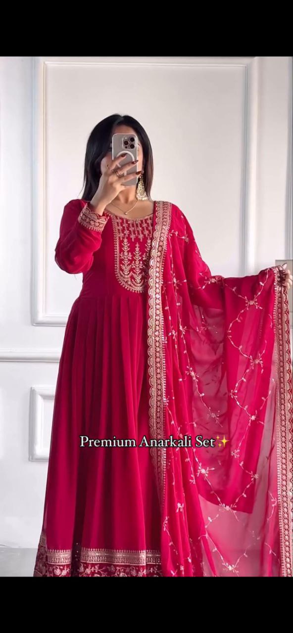 Graceful Designer Look Anarkali Gown Set with Flowing Dupatta