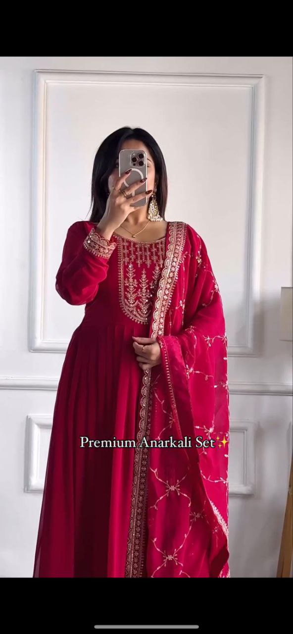 Graceful Designer Look Anarkali Gown Set with Flowing Dupatta