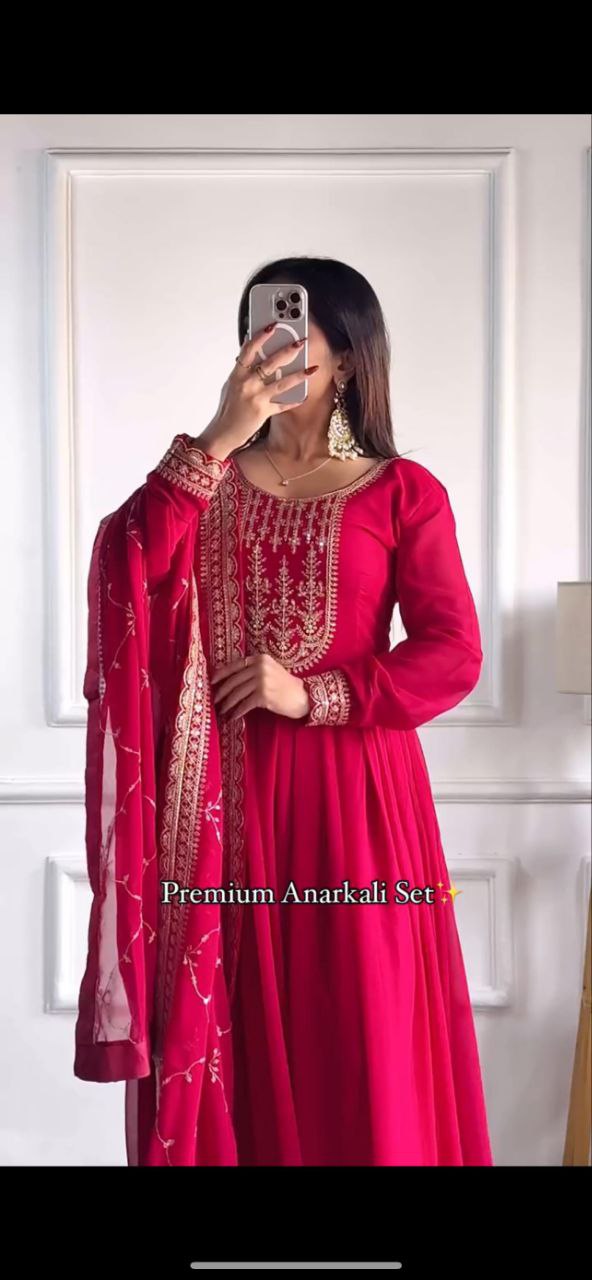 Graceful Designer Look Anarkali Gown Set with Flowing Dupatta
