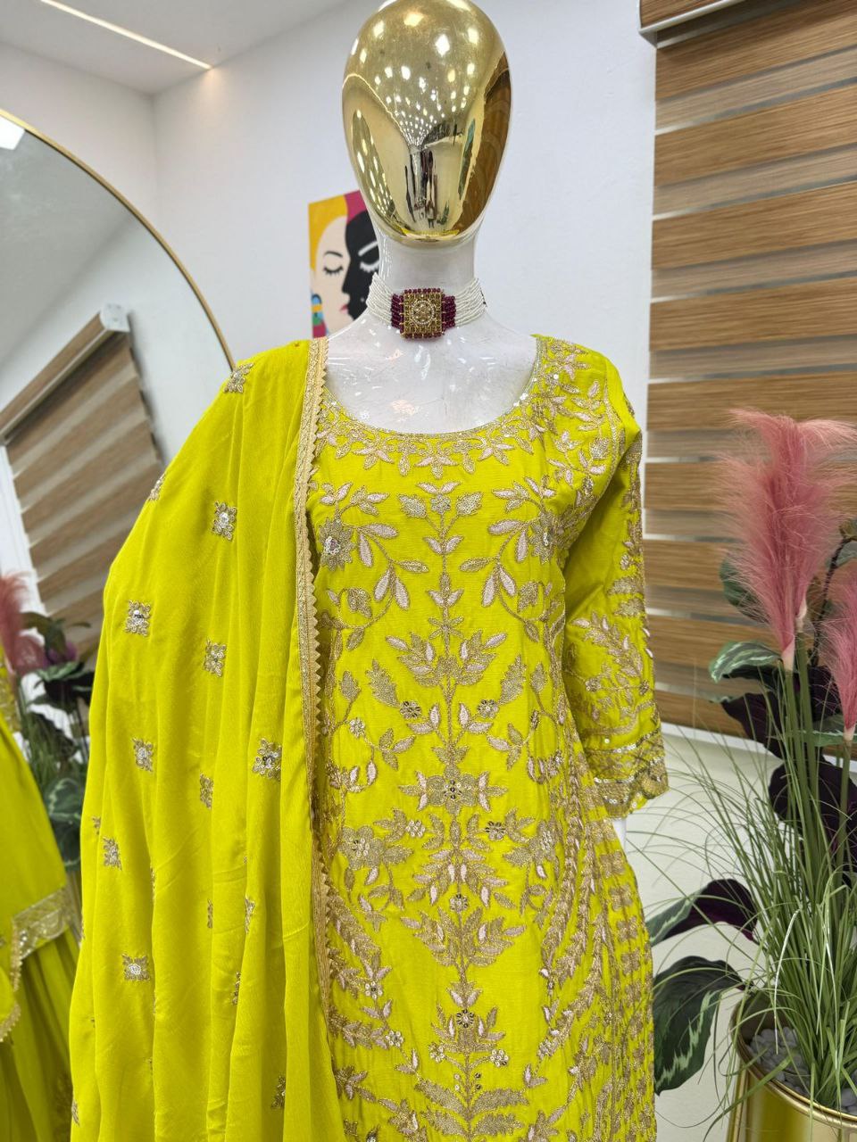 Royal Look Sharara Ensemble with Intricate Embroidery Work