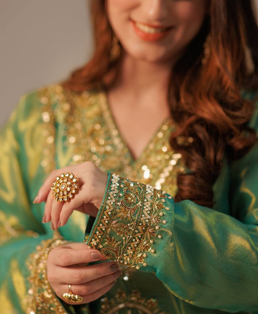 Heavily Embroidered Designer Top-Plazzo Set with Stylish Dupatta