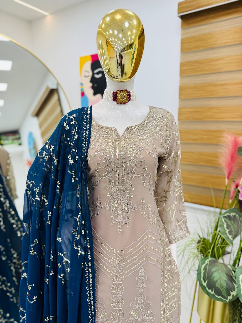 Luxurious Party Wear Georgette Sharara Set