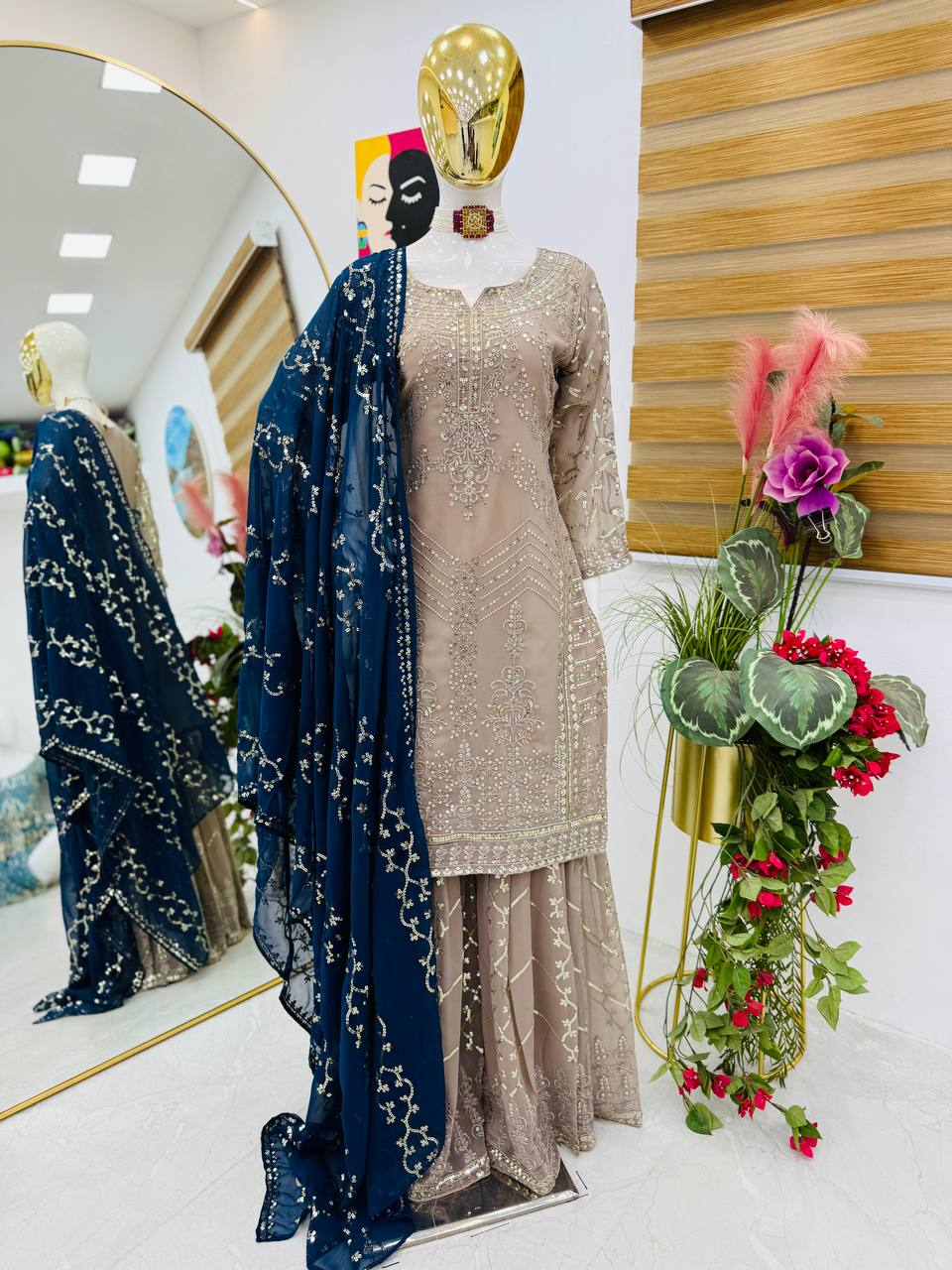 Luxurious Party Wear Georgette Sharara Set