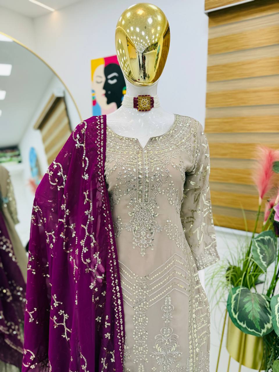 Luxurious Party Wear Georgette Sharara Set