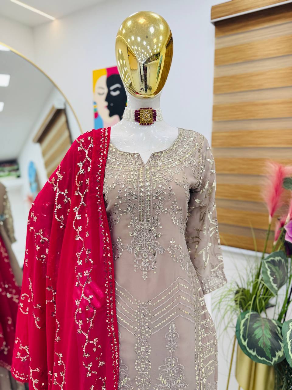 Luxurious Party Wear Georgette Sharara Set