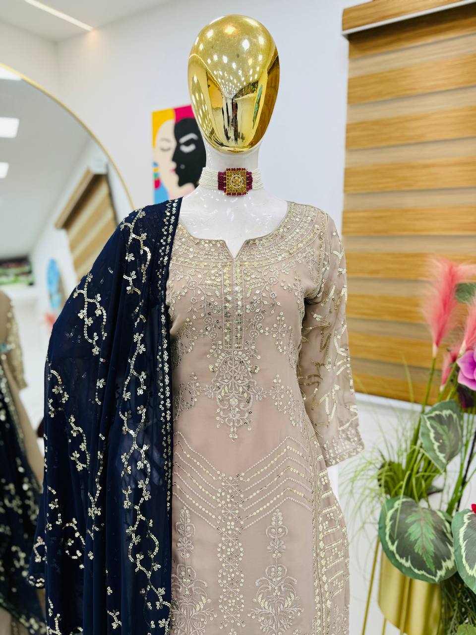 Luxurious Party Wear Georgette Sharara Set