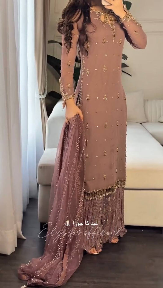 Mahi -SRK Premium Party Wear Faux Georgette Top and Plazzo Set