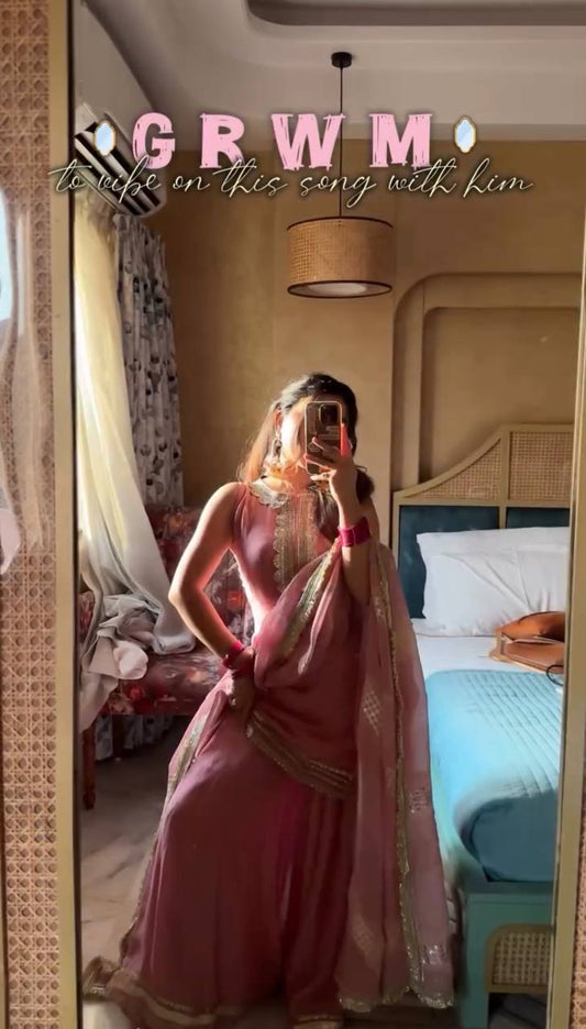 Sahiba -SRK Tabby Organza Sharara Set with Embroidery