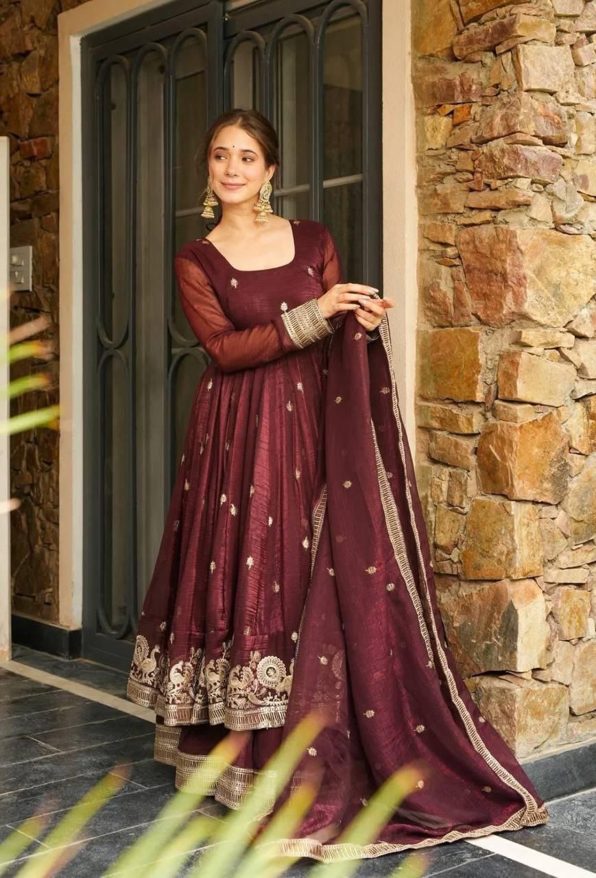 Graceful Gold Crazy Fabric Sharara Suit Set with Intricate Embroidery, Sequence Work, and Coordinated Dupatta