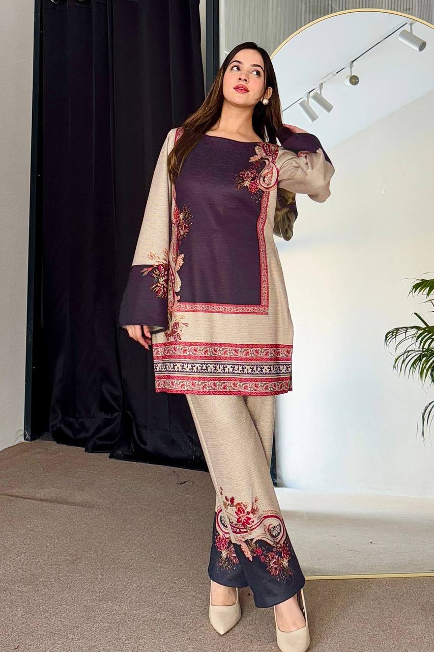Premium Digital Printed Co-Ord Set in Pure Natural Crepe for Elegant Daily & Festive Wear