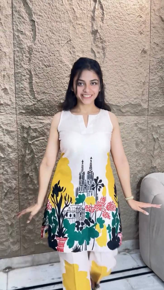 Lekha -HK Co-Ord Set in Soothing Butter Blue Shade