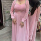 Elegant Party Wear Gown Ensemble with 9mm Sequence Embroidery & Moti Lace