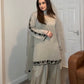Top With Farshi Palazzo in Georgette With Embroidery and Real Mirror