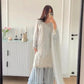 Sharara Set with Dupatta, Designer Georgette 3 Piece Salwar Kameez for Wedding, Pakistani Ready-Made Dress, Beautiful Partywear Blue Kurta