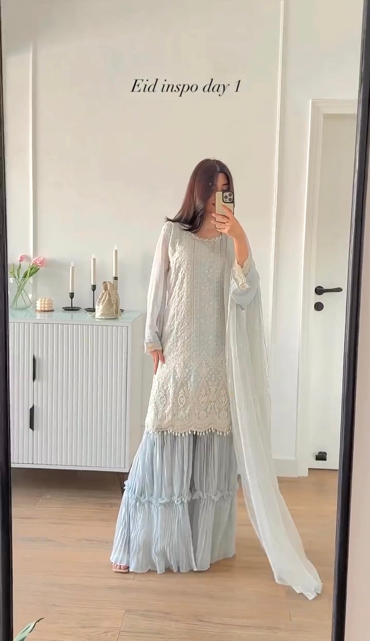 Sharara Set with Dupatta, Designer Georgette 3 Piece Salwar Kameez for Wedding, Pakistani Ready-Made Dress, Beautiful Partywear Blue Kurta