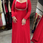 Elegant Party Wear Gown Ensemble with 9mm Sequence Embroidery & Moti Lace