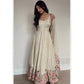 Elegant Fully Stitched Gown Ensemble with Heavy Embroidery and Butter Silk Pant