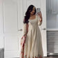 Elegant Fully Stitched Gown Ensemble with Heavy Embroidery and Butter Silk Pant