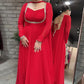 Elegant Party Wear Gown Ensemble with 9mm Sequence Embroidery & Moti Lace
