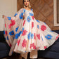 Trendy Designer Gown Set Featuring Fancy Digital Print with Pant and Dupatta