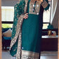 Fancy Style Long Suit Set Featuring Heavy Sequence and Diamond Hand Embroidery on Pure Chinon Silk
