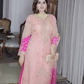 Beautifully Embroidered Long Kurti with Sparkling Sequins and Plazzo-Dupatta Combo