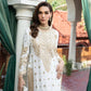 Designer White Embroidered Suit Set with Pant & Dupatta