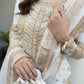 Designer White Embroidered Suit Set with Pant & Dupatta