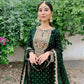 Partywear Fox Georgette Sharara Suit with Dupatta