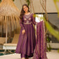 Luxury Partywear Gown with Palazzo & Embroidered Dupatta
