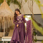 Luxury Partywear Gown with Palazzo & Embroidered Dupatta