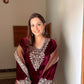 Glamorous Party Look Pure Viscose Velvet Suit Set with Dupatta
