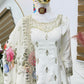 Elegant White Sharara Set with Embroidery & Sequin Detailing