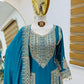 Fancy Designer Chinon Silk Top Bottom & Dupatta Set