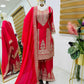 Fancy Designer Chinon Silk Top Bottom & Dupatta Set