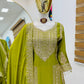 Fancy Designer Chinon Silk Top Bottom & Dupatta Set