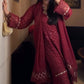 Premium Designer Pink Partywear Faux Georgette Top, Palazzo & Dupatta Set