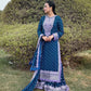 Partywear Fox Georgette Sharara Suit with Dupatta