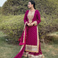 Partywear Fox Georgette Sharara Suit with Dupatta