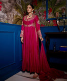 Dark Pink Elegance – Designer Embroidered Lehenga Ensemble