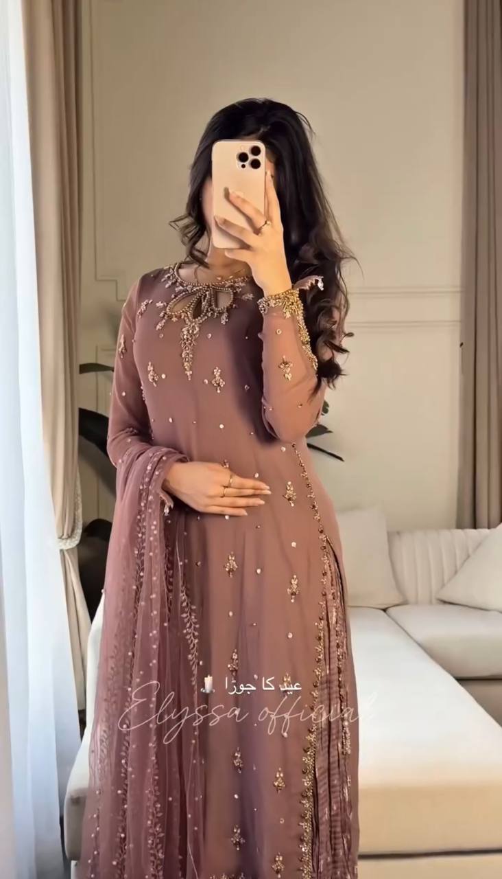 Mahi -SRK Premium Party Wear Faux Georgette Top and Plazzo Set