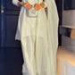 Pure White Chinon Silk Ensemble with Flared Palazzo and Graceful Dupatta - Jaipuri Vastra